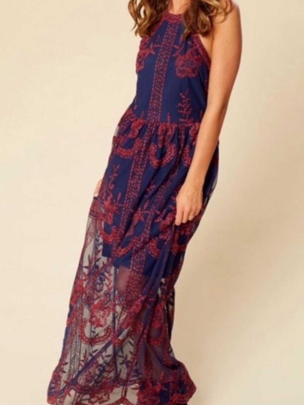 Altar'd State Plum Onawei Maxi Dress